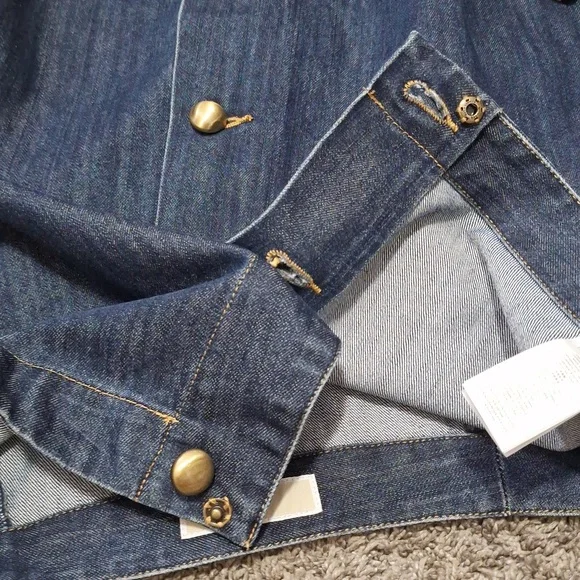 Michael Kors denim button-up mini skirt - 12 - dark blue - Picture 3 of 7